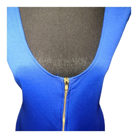 Blue zip up dress - Picture 3 of 3